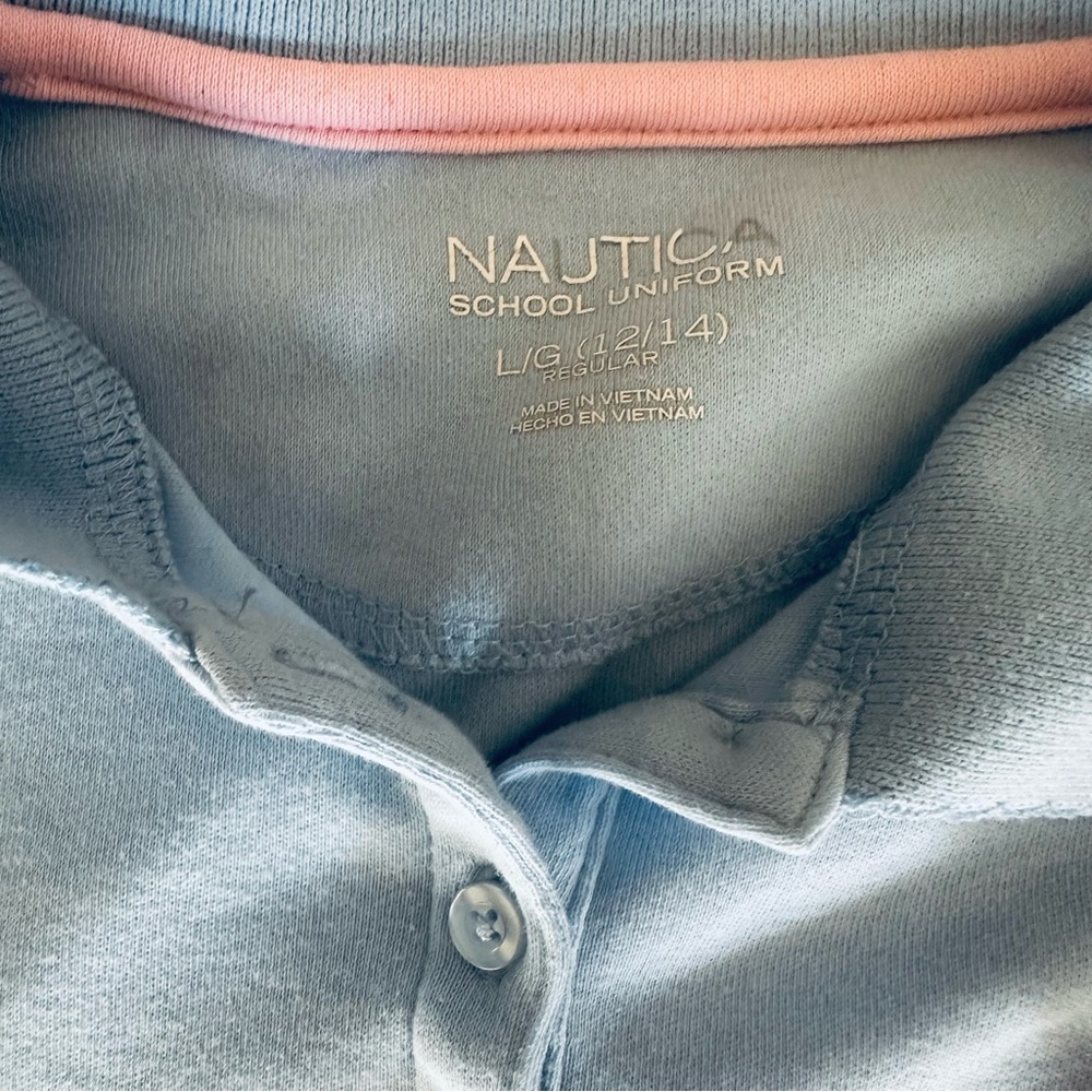 Kids Nautica Polo Shirts - Blue and Pink - Picture 2 of 4